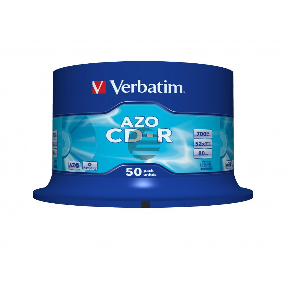 VERBATIM CDR80 700MB 52x (50) SP 43343 Spindel Crystal VERBATIM CDR80 700MB 52x (50) SP 43343 Spindel Crystal