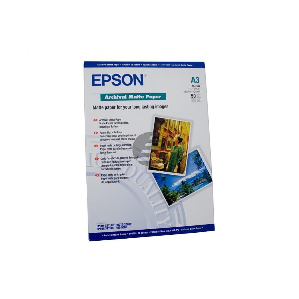 Epson Archival Matte Paper DIN A3 weiß 50 Seiten (C13S041344) Epson Archival Matte Paper DIN A3 weiß 50 Seiten (C13S041344)
