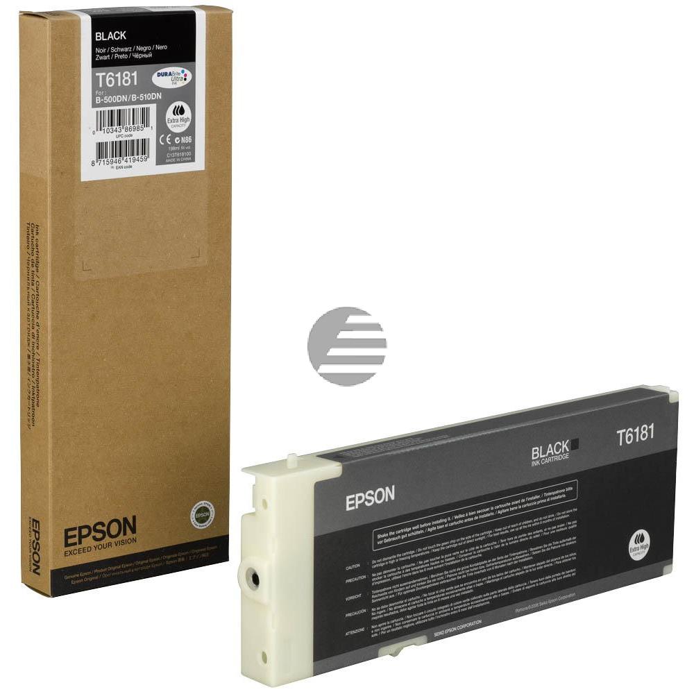 Epson Tintenpatrone schwarz HC plus (C13T618100, T6181)