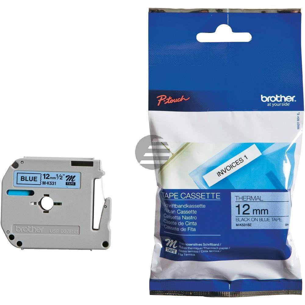 Brother Schriftbandkassette schwarz/blau (M-K531BZ) Brother Schriftbandkassette schwarz/blau (M-K531BZ)