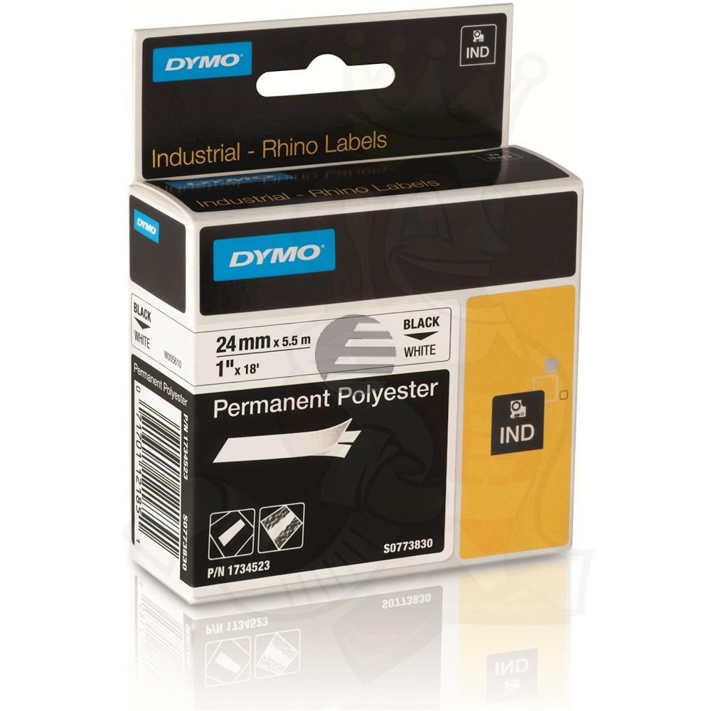 Dymo Permanentes Polyesterband 24,0mm schwarz/weiß (1734523)