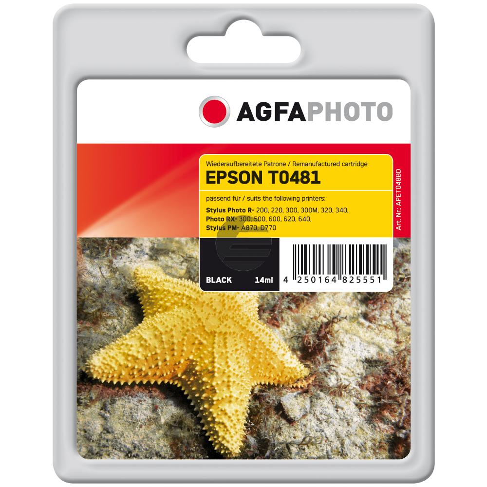 Agfaphoto Tintenpatrone schwarz (APET048BD) ersetzt C13T04814010 / T0481 Agfaphoto Tintenpatrone schwarz (APET048BD) ersetzt C13T04814010 / T0481
