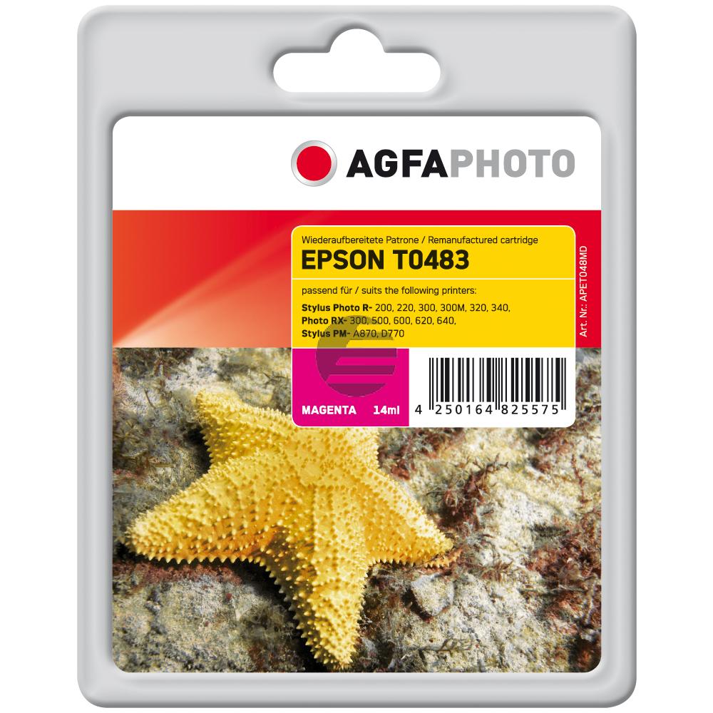 Agfaphoto Tintenpatrone magenta (APET048MD) ersetzt C13T04834010 / T0483 Agfaphoto Tintenpatrone magenta (APET048MD) ersetzt C13T04834010 / T0483