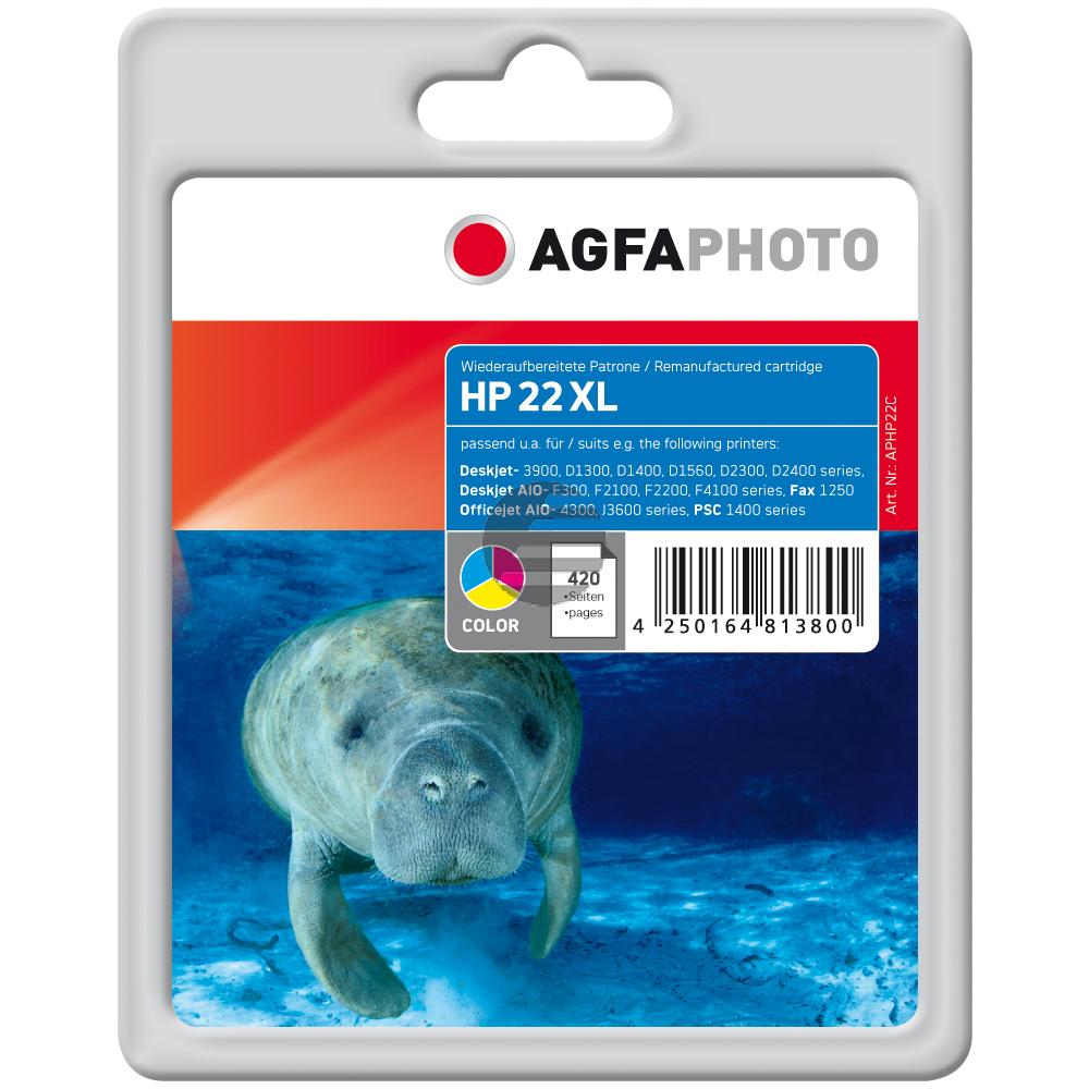 Agfaphoto Tintendruckkopf cyan/gelb/magenta (APHP22C) ersetzt C9352CE / 22XL Agfaphoto Tintendruckkopf cyan/gelb/magenta (APHP22C) ersetzt C9352CE / 22XL