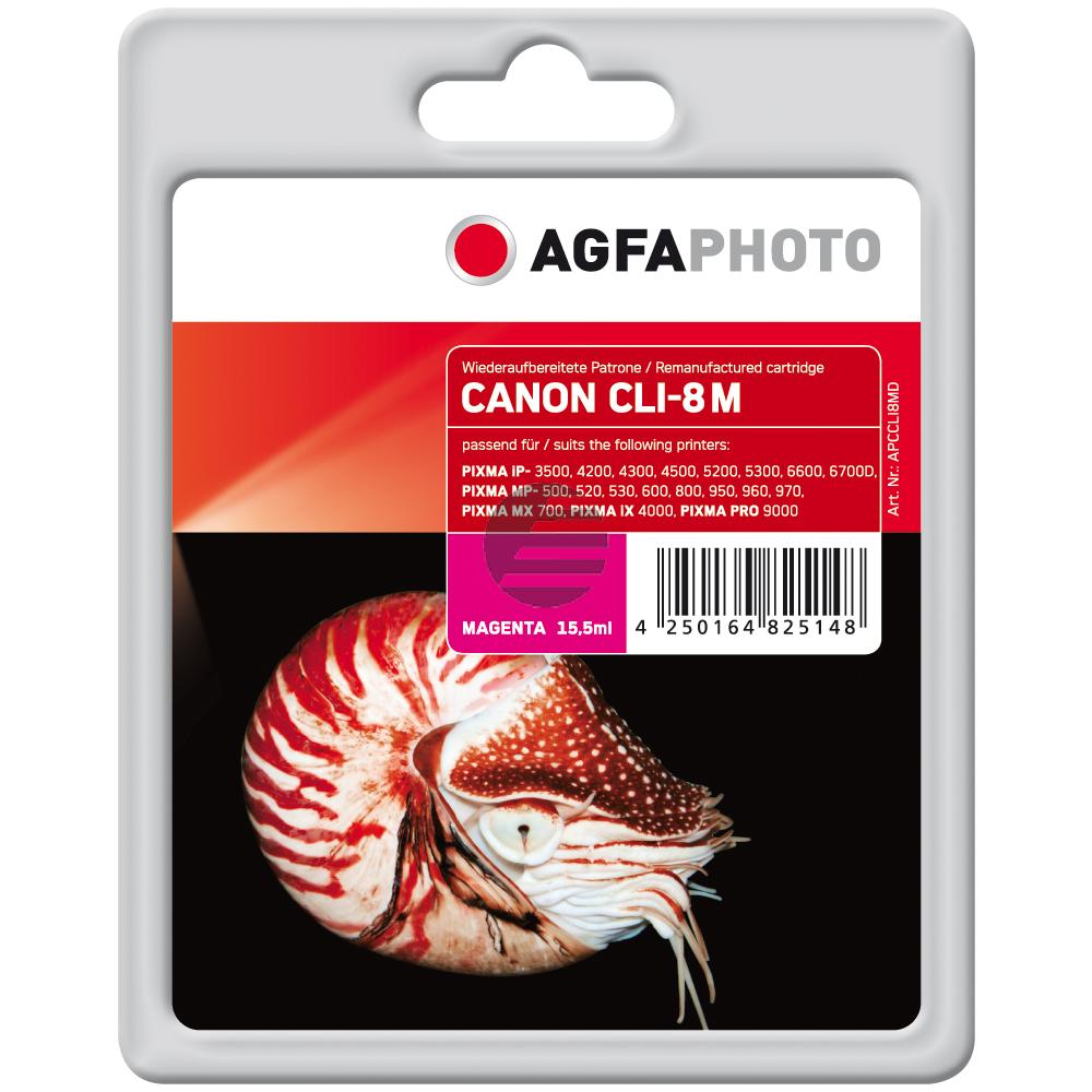 Agfaphoto Tintenpatrone magenta (APCCLI8MB) ersetzt 0622B001 / CLI-8M Agfaphoto Tintenpatrone magenta (APCCLI8MB) ersetzt 0622B001 / CLI-8M