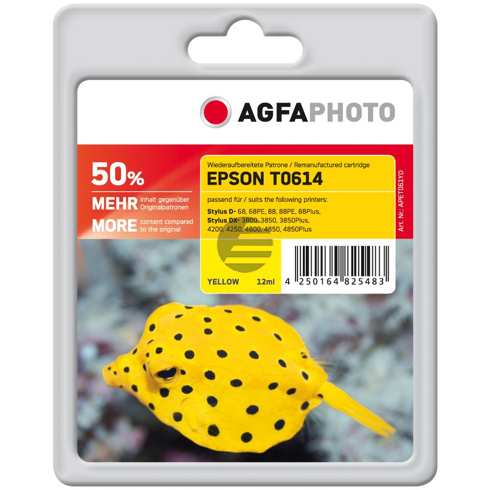 Agfaphoto Tintenpatrone gelb (APET061YD) ersetzt C13T06144010 / T0614 Agfaphoto Tintenpatrone gelb (APET061YD) ersetzt C13T06144010 / T0614