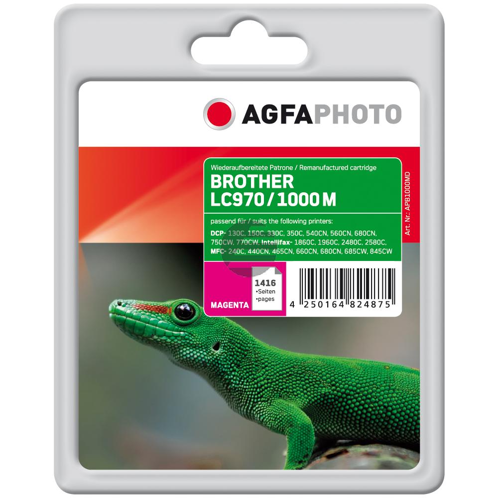 Agfaphoto Tintenpatrone magenta (APB1000MD) ersetzt LC-1000M / LC-970M Agfaphoto Tintenpatrone magenta (APB1000MD) ersetzt LC-1000M / LC-970M