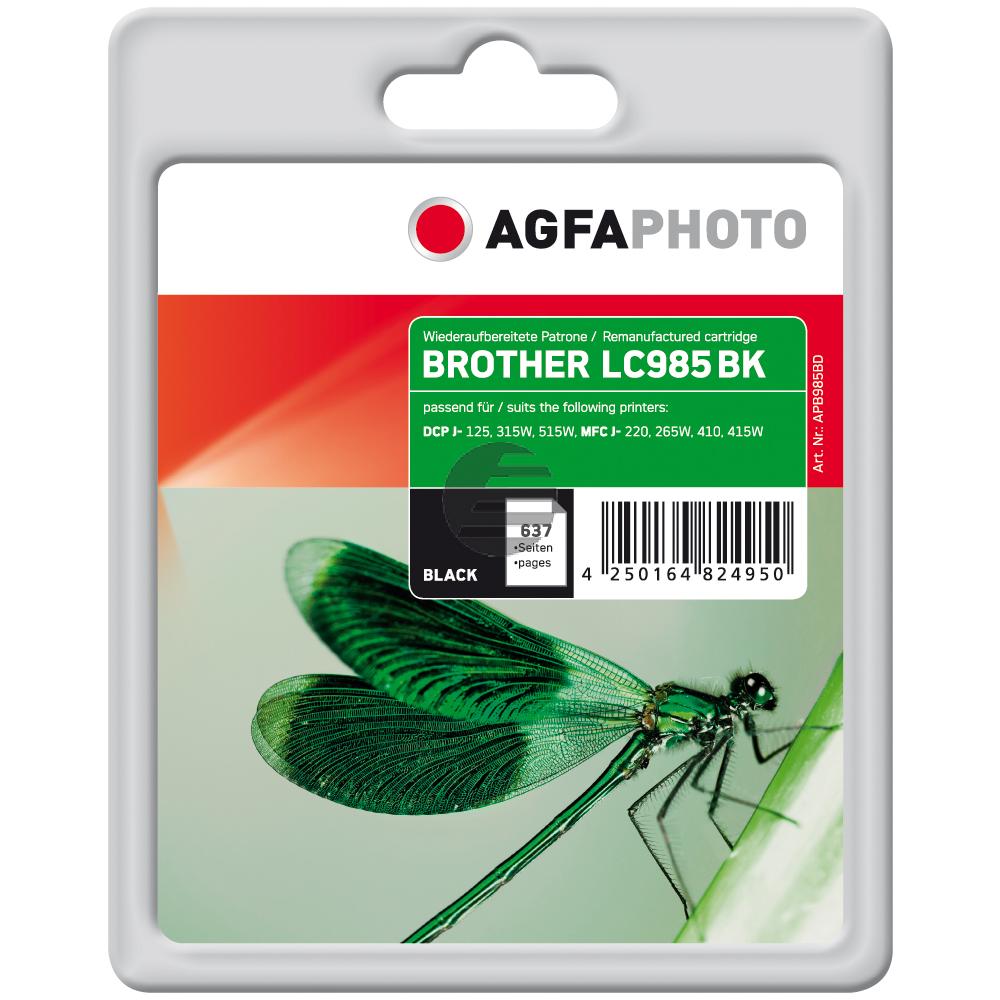 Agfaphoto Tintenpatrone schwarz (APB985BD) ersetzt LC-985BK Agfaphoto Tintenpatrone schwarz (APB985BD) ersetzt LC-985BK