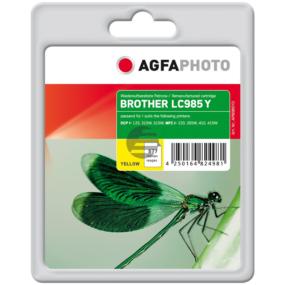Agfaphoto Tintenpatrone gelb (APB985YD) ersetzt LC-985Y Agfaphoto Tintenpatrone gelb (APB985YD) ersetzt LC-985Y