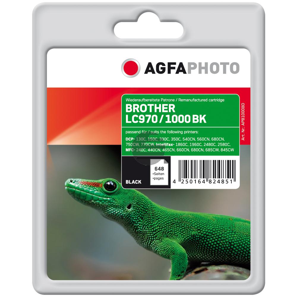 Agfaphoto Tintenpatrone schwarz (APB1000BD) ersetzt LC-1000BK / LC-970BK Agfaphoto Tintenpatrone schwarz (APB1000BD) ersetzt LC-1000BK / LC-970BK