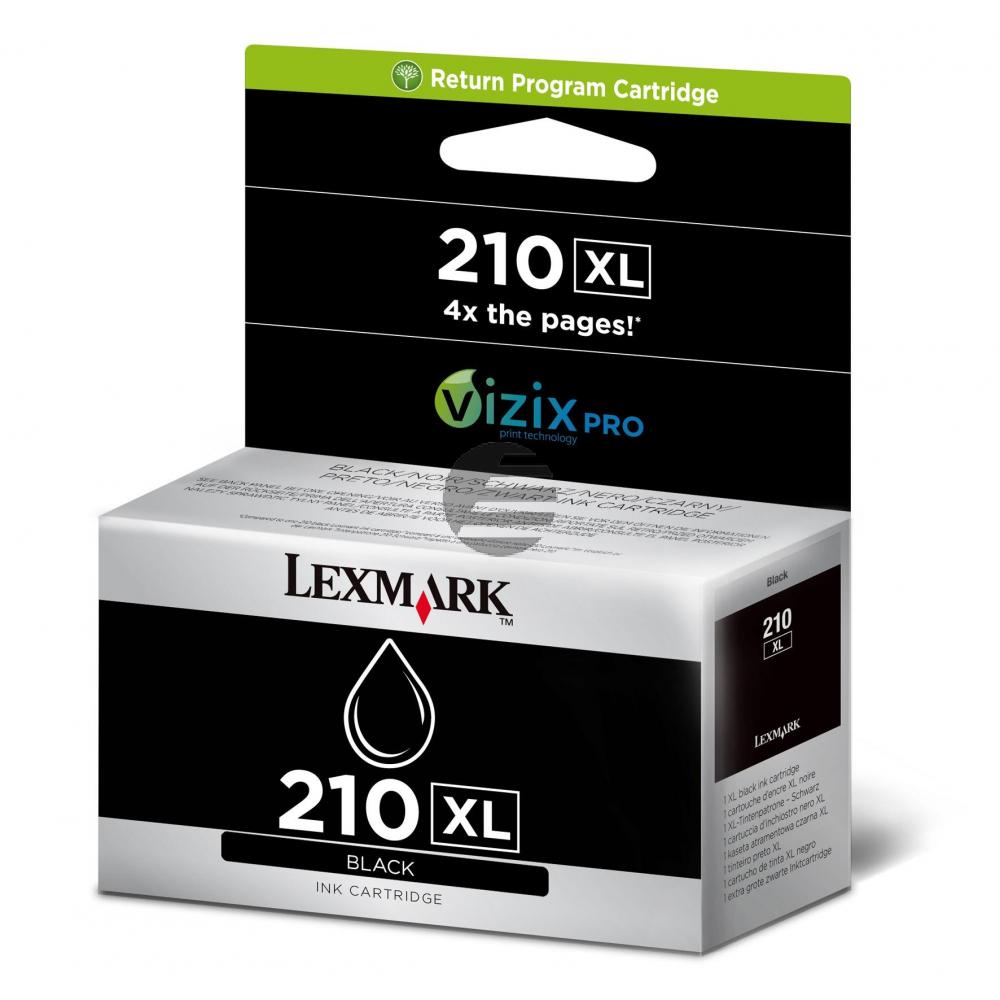 Lexmark Tintenpatrone Return schwarz HC (14L0174E, 210XL)
