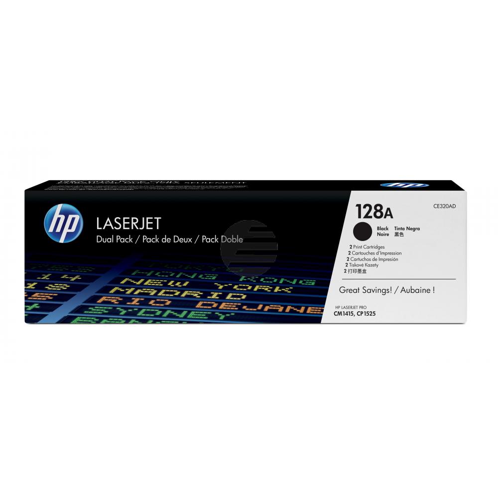 HP Toner-Kartusche schwarz (CE320AD, 128AD) HP Toner-Kartusche schwarz (CE320AD, 128AD)
