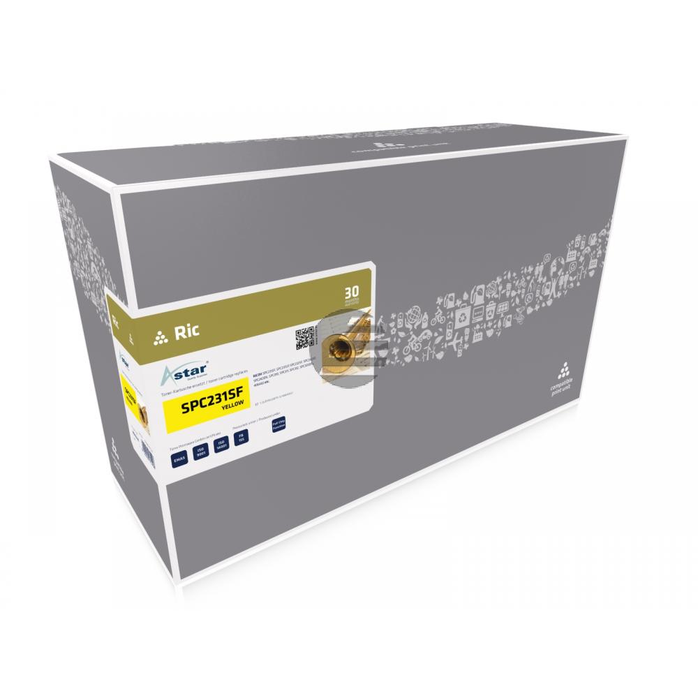 Astar Toner-Kartusche gelb HC (AS13231) ersetzt 406482 / TYP-SPC310HE Astar Toner-Kartusche gelb HC (AS13231) ersetzt 406482 / TYP-SPC310HE