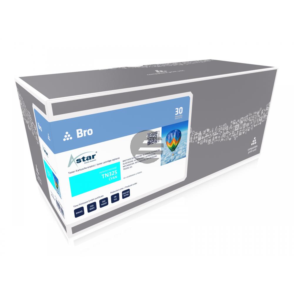 Astar Toner-Kit cyan HC (AS14523) ersetzt TN-325C Astar Toner-Kit cyan HC (AS14523) ersetzt TN-325C