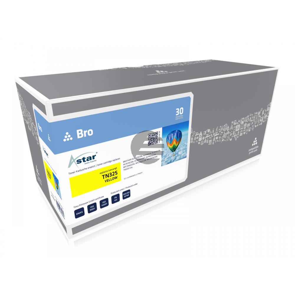 Astar Toner-Kit gelb HC (AS13523) ersetzt TN-325Y Astar Toner-Kit gelb HC (AS13523) ersetzt TN-325Y