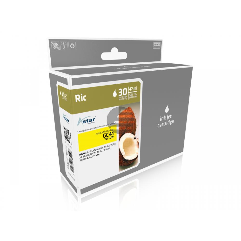Astar Gel-Kartuschen gelb HC (AS15341) ersetzt 405764 / GC-41YH Astar Gel-Kartuschen gelb HC (AS15341) ersetzt 405764 / GC-41YH