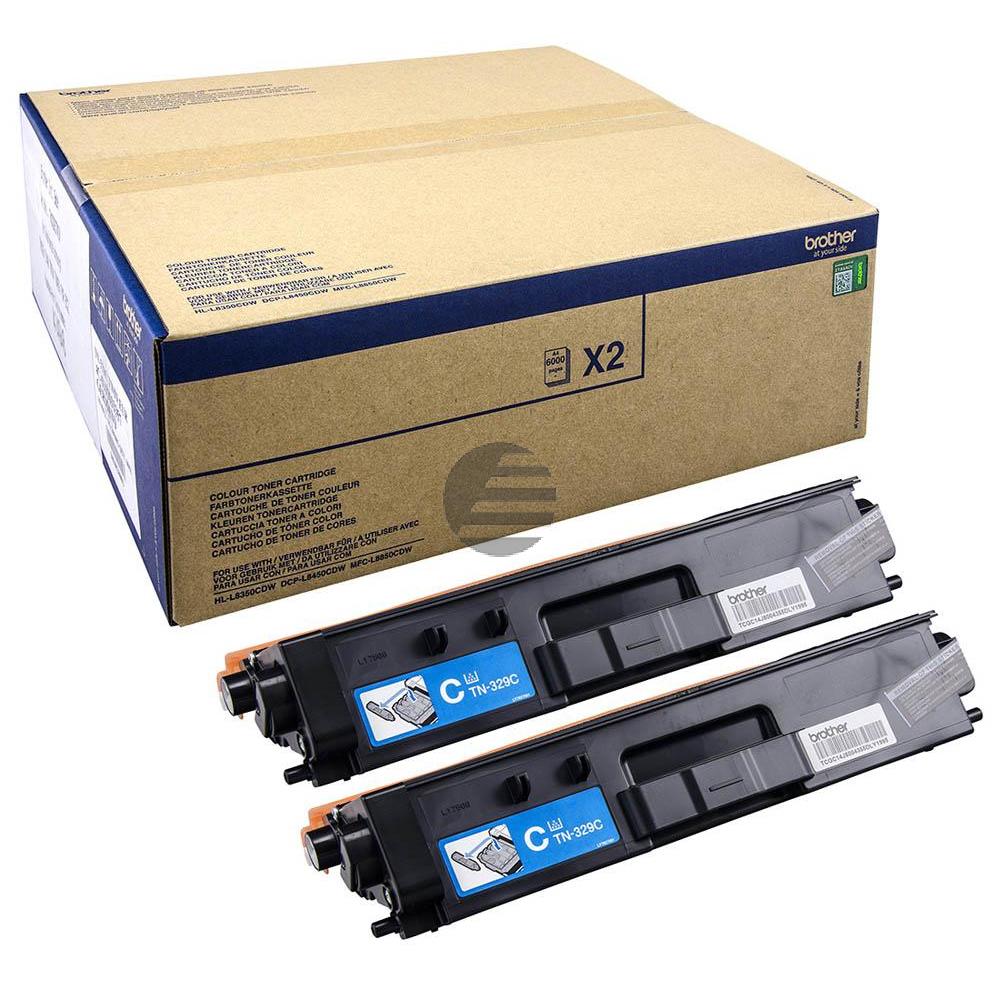 Brother Toner-Kartusche 2 x cyan 2-Pack (TN-329CTWIN) Brother Toner-Kartusche 2 x cyan 2-Pack (TN-329CTWIN)