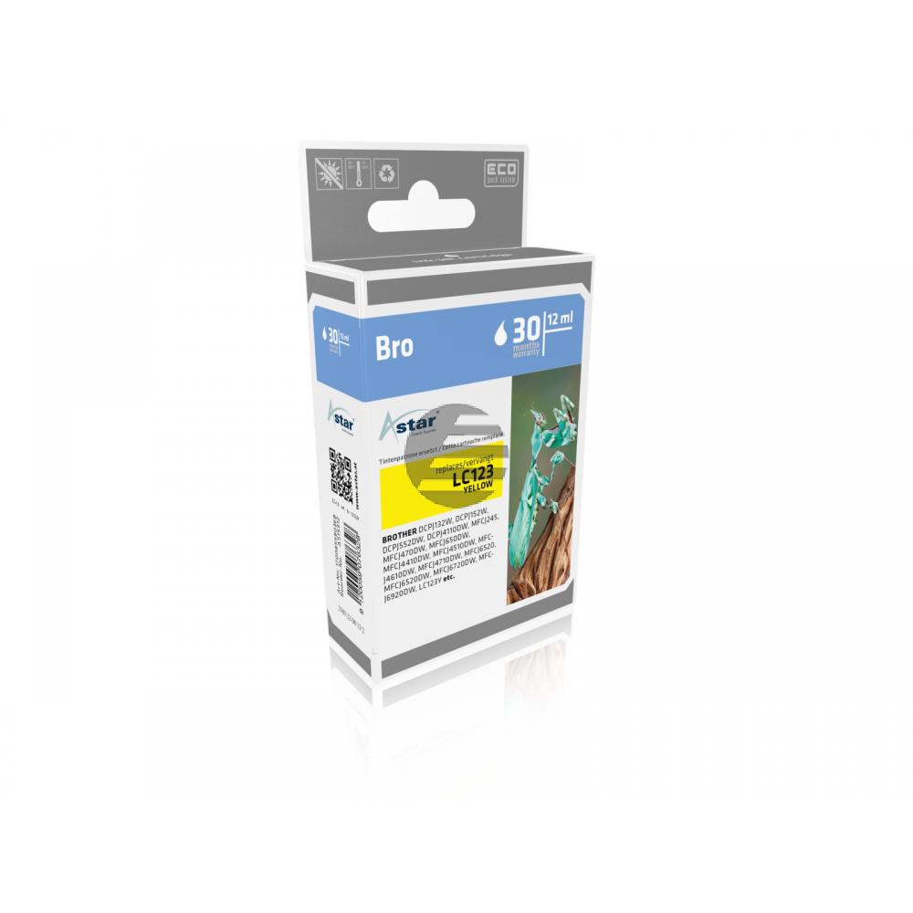 Astar Tintenpatrone gelb (AS15312) ersetzt LC-123Y Astar Tintenpatrone gelb (AS15312) ersetzt LC-123Y