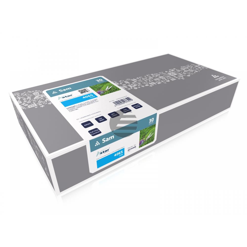Astar Toner-Kit cyan (AS14406) ersetzt CLT-C406S / C406 Astar Toner-Kit cyan (AS14406) ersetzt CLT-C406S / C406