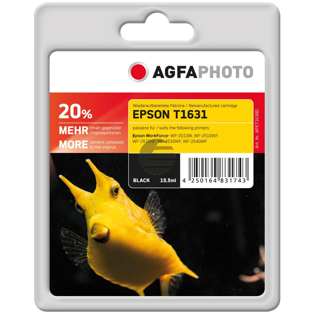 Agfaphoto Tintenpatrone schwarz (APET163BD) ersetzt C13T16314010 / T1631 Agfaphoto Tintenpatrone schwarz (APET163BD) ersetzt C13T16314010 / T1631