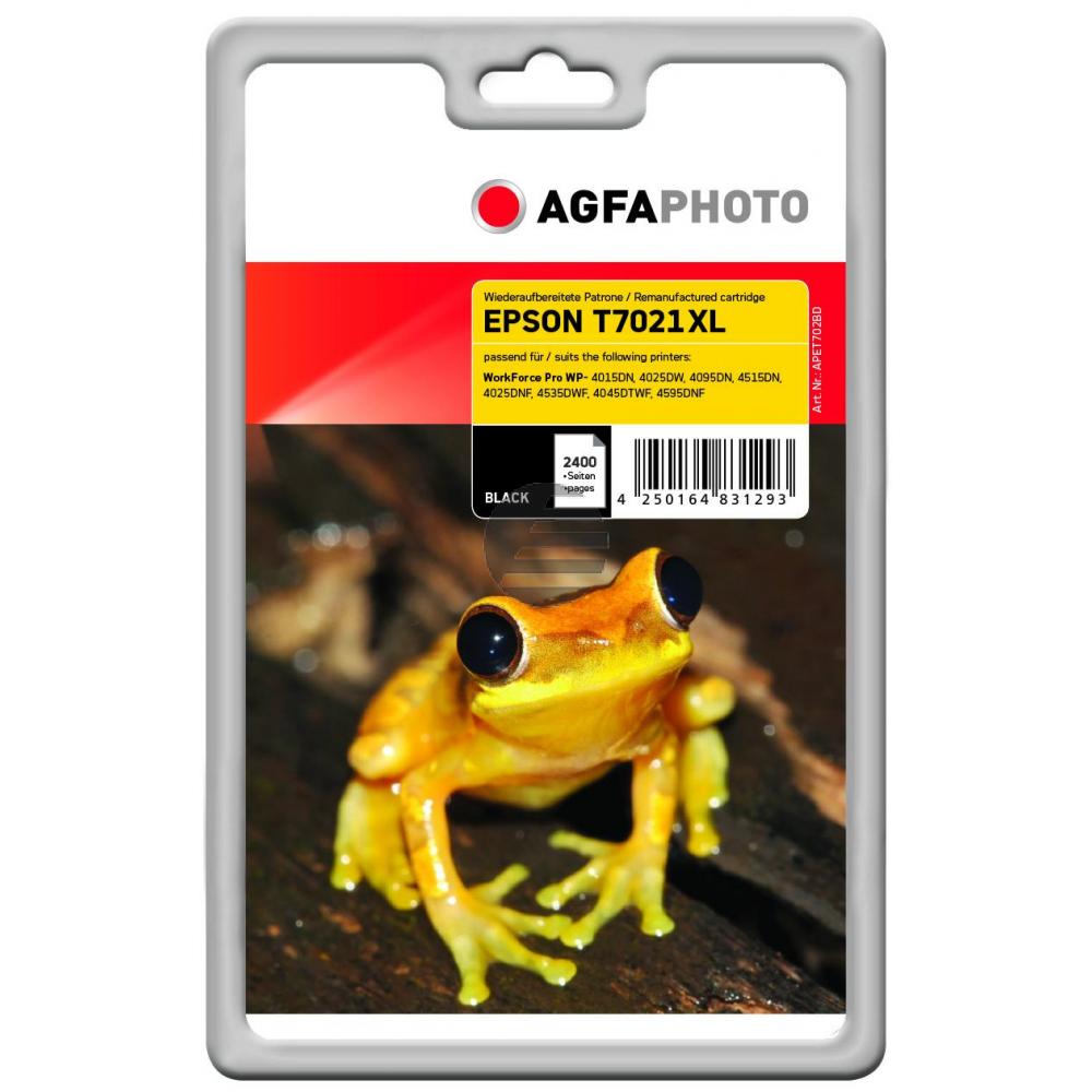 Agfaphoto Tintenpatrone schwarz HC (APET702BD) ersetzt C13T70214010 / T7021 Agfaphoto Tintenpatrone schwarz HC (APET702BD) ersetzt C13T70214010 / T7021