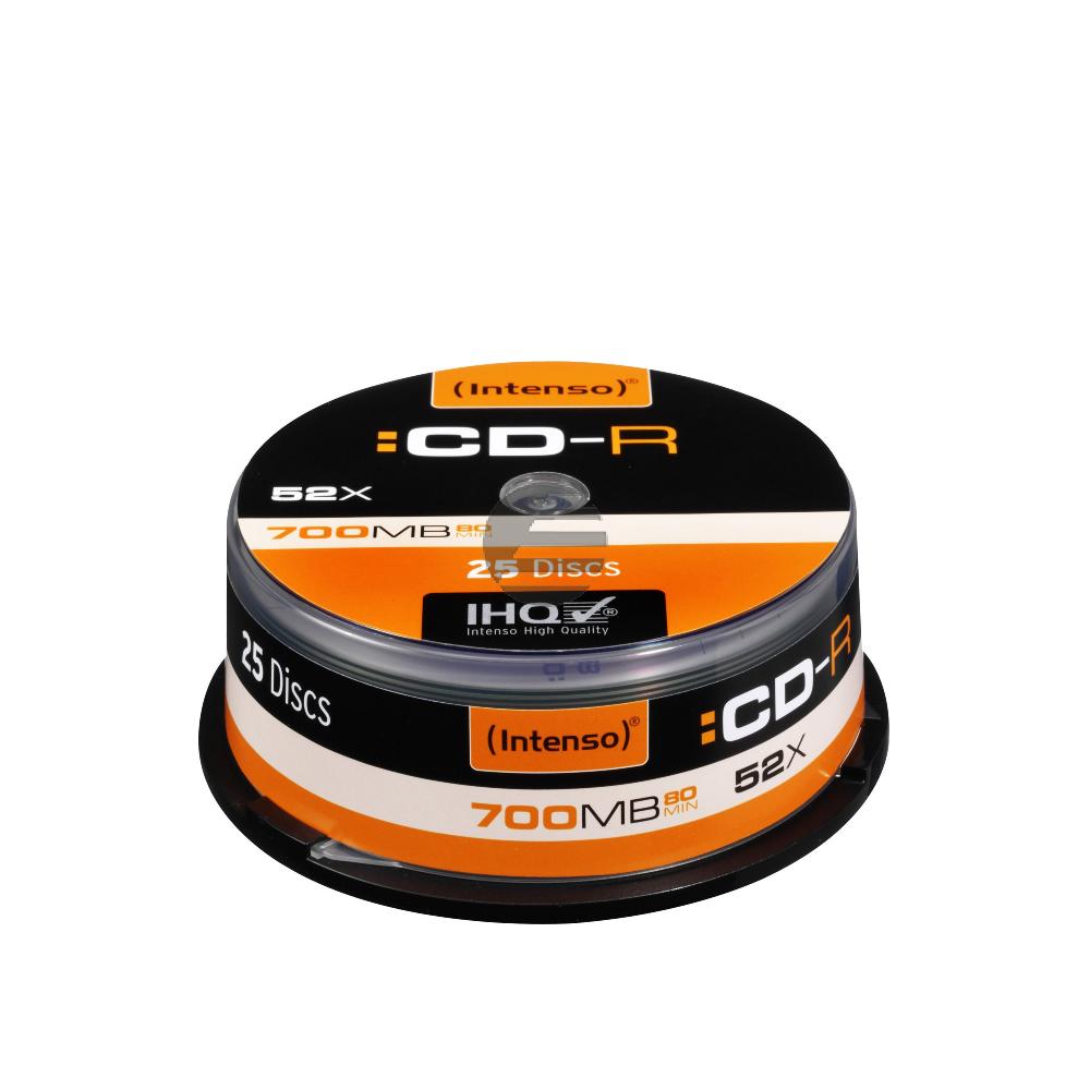 INTENSO CDR80 700MB 52x (25) CB 1001124 Cake Box INTENSO CDR80 700MB 52x (25) CB 1001124 Cake Box