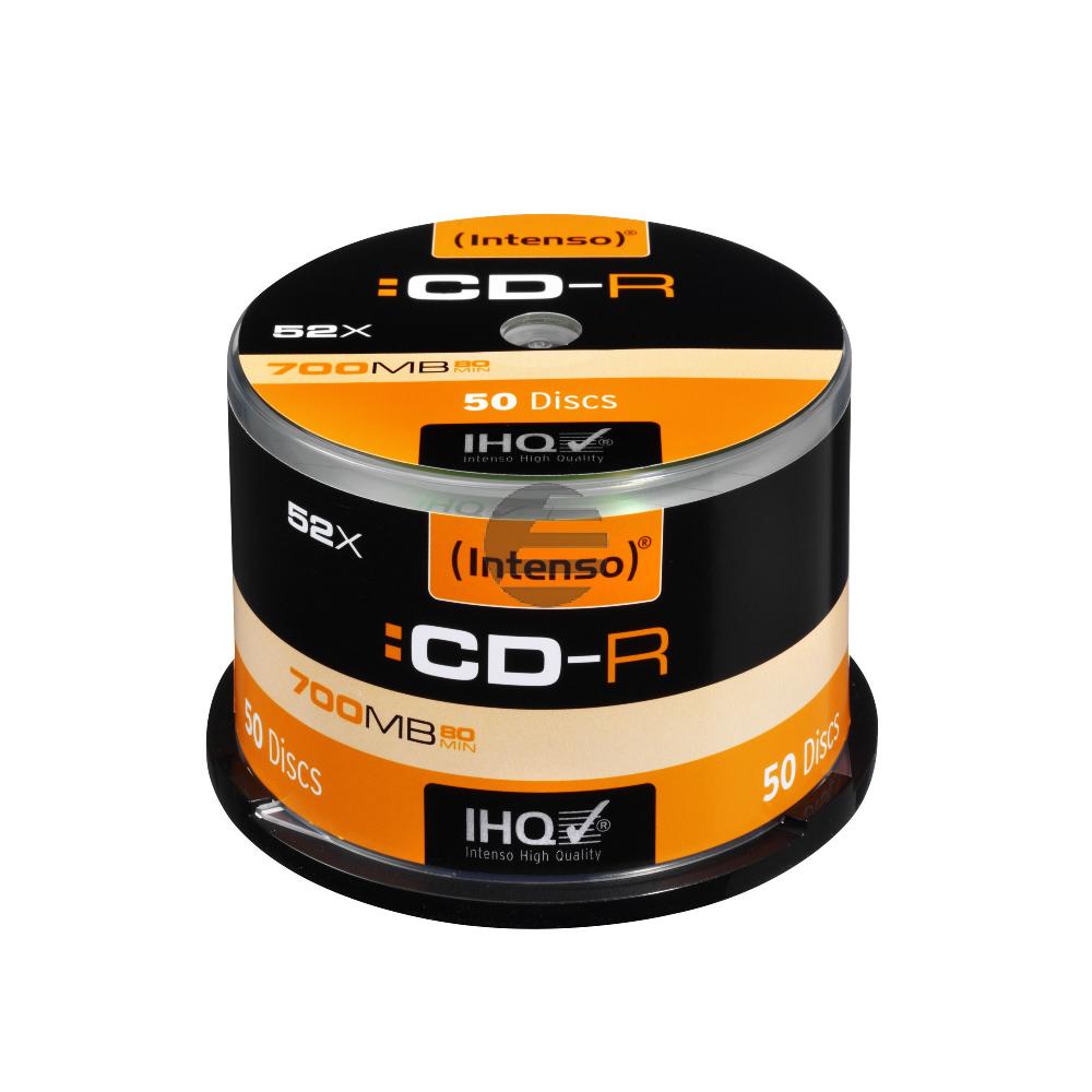 INTENSO CDR80 700MB 52x (50) CB 1001125 Cake Box INTENSO CDR80 700MB 52x (50) CB 1001125 Cake Box