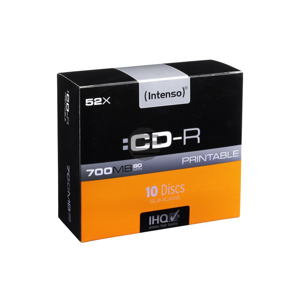 INTENSO CDR80 700MB 52x (10) SC 1801622 Slim Case bedruckbar INTENSO CDR80 700MB 52x (10) SC 1801622 Slim Case bedruckbar