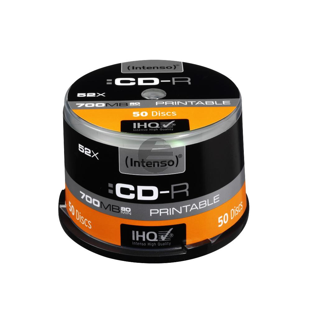 INTENSO CDR80 700MB 52x (50) CB 1801125 Cake Box bedruckbar INTENSO CDR80 700MB 52x (50) CB 1801125 Cake Box bedruckbar