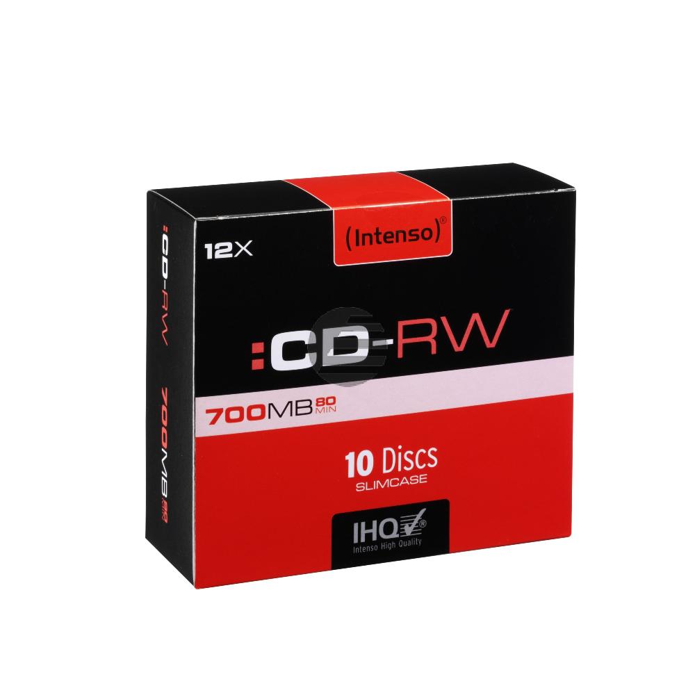 INTENSO CDRW80 700MB 12x (10) SC 2801622 Slim Case wiederbeschreibbar INTENSO CDRW80 700MB 12x (10) SC 2801622 Slim Case wiederbeschreibbar