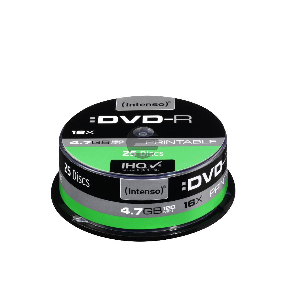 INTENSO DVD-R 4.7GB 16x (25) CB 4801154 Cake Box bedruckbar INTENSO DVD-R 4.7GB 16x (25) CB 4801154 Cake Box bedruckbar