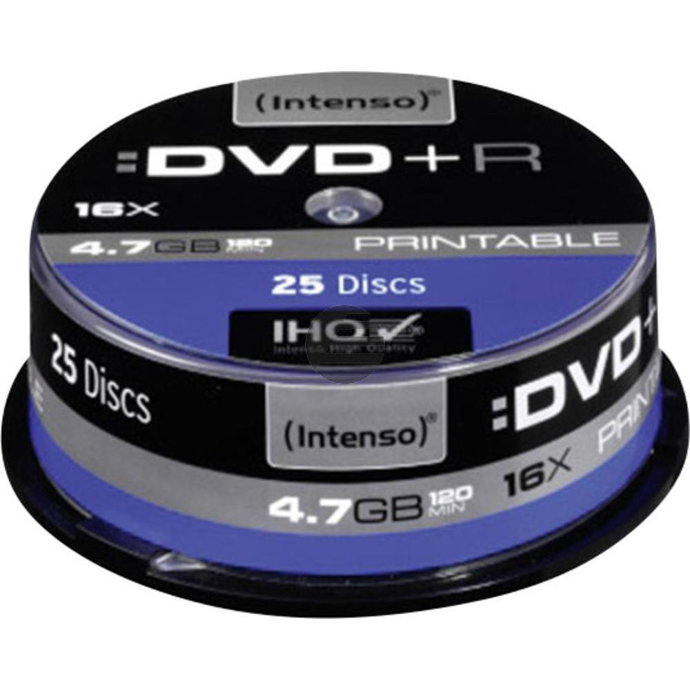 INTENSO DVD+R 4.7GB 16x (25) CB 4811154 Cake Box bedruckbar INTENSO DVD+R 4.7GB 16x (25) CB 4811154 Cake Box bedruckbar