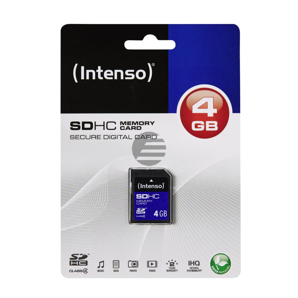 INTENSO SD SPEICHERKARTE 4GB 3401450 Klasse 4 INTENSO SD SPEICHERKARTE 4GB 3401450 Klasse 4