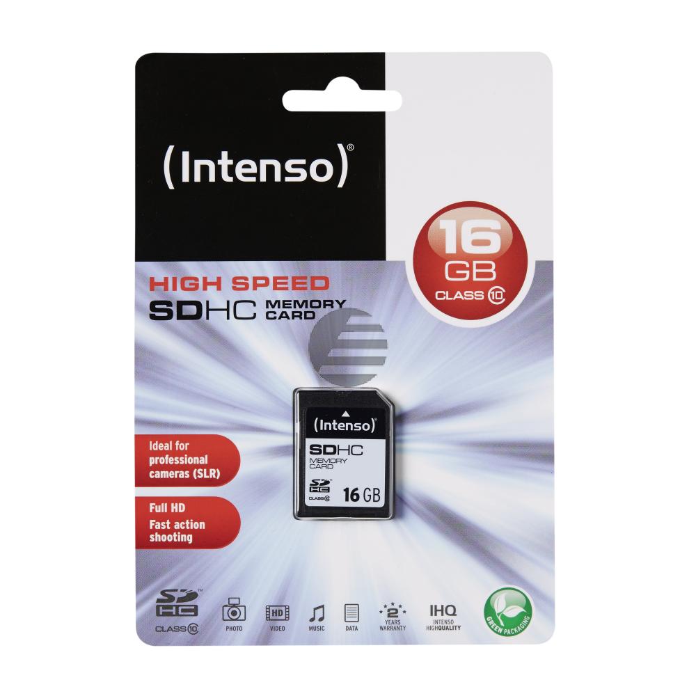 INTENSO SD SPEICHERKARTE 16GB 3411470 Klasse 10 INTENSO SD SPEICHERKARTE 16GB 3411470 Klasse 10