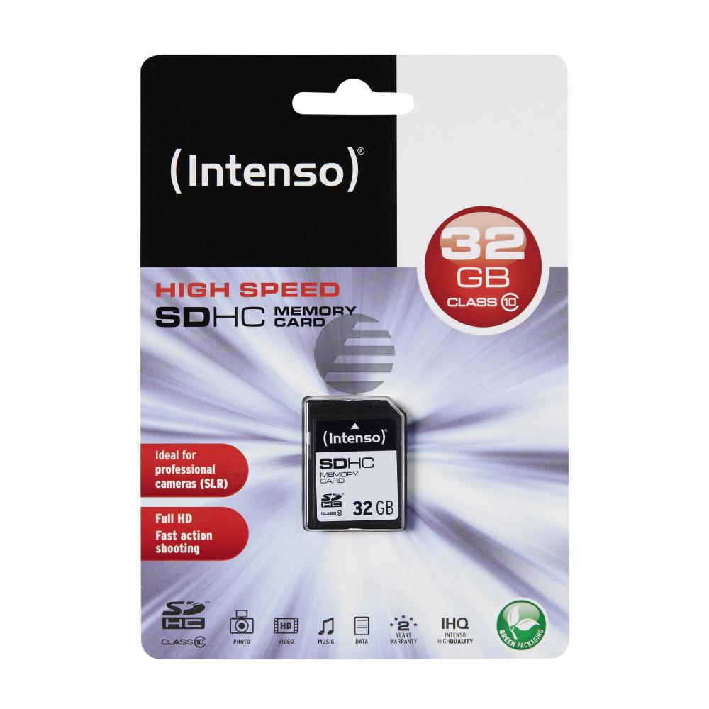 INTENSO SDHC SPEICHERKARTE 32GB 3411480 Klasse 10 INTENSO SDHC SPEICHERKARTE 32GB 3411480 Klasse 10