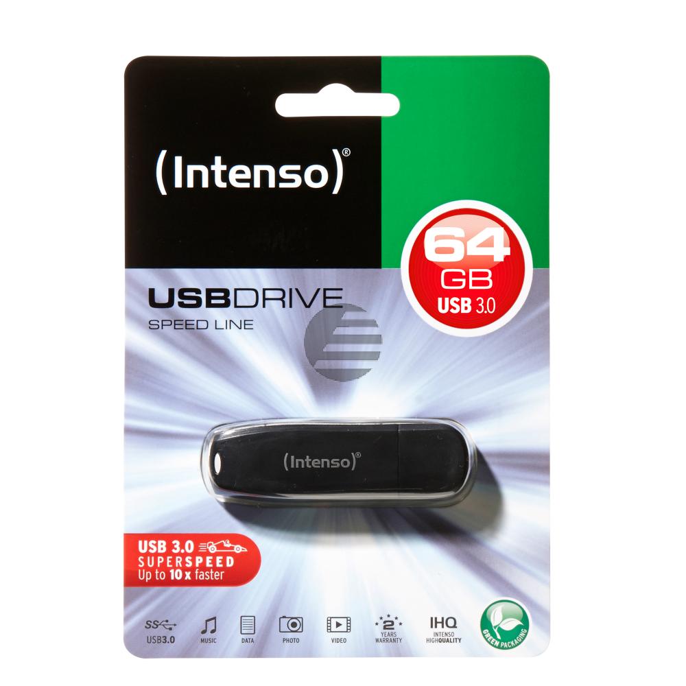 INTENSO USB STICK 3.0 64GB SCHWARZ 3533490 Speed Line INTENSO USB STICK 3.0 64GB SCHWARZ 3533490 Speed Line