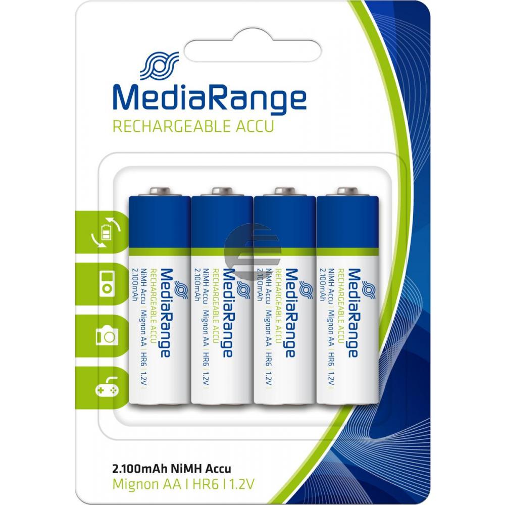 MEDIARANGE ACCU MICRO BATTERIEN (4) 1,2V MRBAT121 HR06 wiederaufladbare AA MEDIARANGE ACCU MICRO BATTERIEN (4) 1,2V MRBAT121 HR06 wiederaufladbare AA