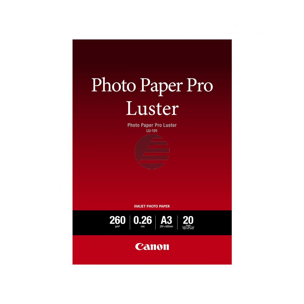 Canon Fotopapier 20 Blatt DIN A3 260 g/m² (6211B007) Canon Fotopapier 20 Blatt DIN A3 260 g/m² (6211B007)