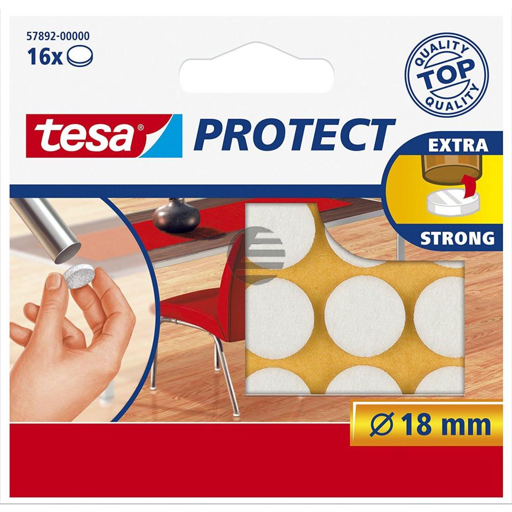 Tesa Protect Filzgleiter ø 18 mm weiß Inh.16 Tesa Protect Filzgleiter ø 18 mm weiß Inh.16