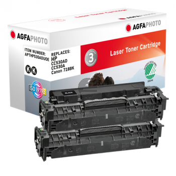 Agfaphoto Toner-Kartusche 2 x schwarz (APTHP530ADUOE) ersetzt CC530A / CC530AD Agfaphoto Toner-Kartusche 2 x schwarz (APTHP530ADUOE) ersetzt CC530A / CC530AD