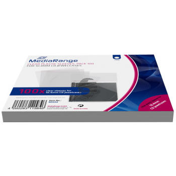 MEDIARANGE CD PLASTIKHUELLEN (50) KLAR BOX04 fuer 10,4mm Jewel Cases MEDIARANGE CD PLASTIKHUELLEN (50) KLAR BOX04 fuer 10,4mm Jewel Cases
