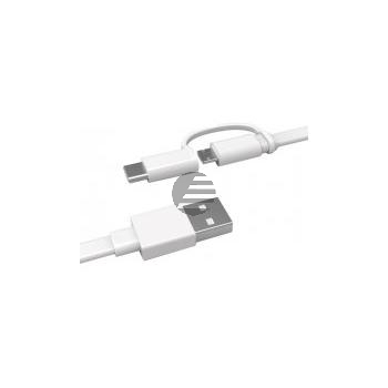 HUAWEI AP55S 2-in-1 USB-Kabel Micro USB inkl USB Typ-C Adapter 1,5 m weiß HUAWEI AP55S 2-in-1 USB-Kabel Micro USB inkl USB Typ-C Adapter 1,5 m weiß