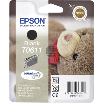 Epson Tintenpatrone schwarz (C13T06114010, T0611) Epson Tintenpatrone schwarz (C13T06114010, T0611)