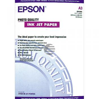 Epson Photo Quality Ink Jet Paper DIN A3 100 Seiten weiß (C13S041068) Epson Photo Quality Ink Jet Paper DIN A3 100 Seiten weiß (C13S041068)