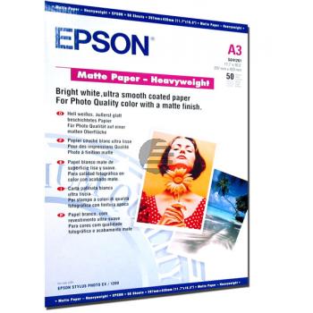 Epson Matte Paper Heavy Weight DIN A3 weiß 50 Seiten (C13S041261) Epson Matte Paper Heavy Weight DIN A3 weiß 50 Seiten (C13S041261)