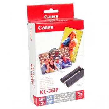 Canon Thermo-Transfer-Rolle Photo Paper 54x86mm weiß farbig 36 Blatt (7739A001, KC-36IP) Canon Thermo-Transfer-Rolle Photo Paper 54x86mm weiß farbig 36 Blatt (7739A001, KC-36IP)