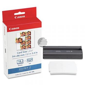 Canon Thermo-Transfer-Rolle Photo Paper 54x86mm weiß farbig 18 Blatt (7740A001, KC-18IL) Canon Thermo-Transfer-Rolle Photo Paper 54x86mm weiß farbig 18 Blatt (7740A001, KC-18IL)