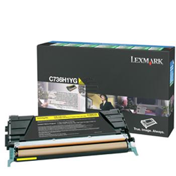 Lexmark Toner-Kartusche Prebate gelb HC (C736H1YG) Lexmark Toner-Kartusche Prebate gelb HC (C736H1YG)