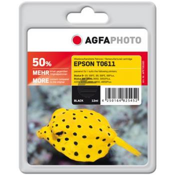 Agfaphoto Tintenpatrone schwarz (APET061BD) ersetzt C13T06114010 / T0611 Agfaphoto Tintenpatrone schwarz (APET061BD) ersetzt C13T06114010 / T0611