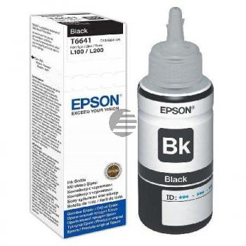 Epson Tintennachfüllfläschchen schwarz (C13T664140, T6641)